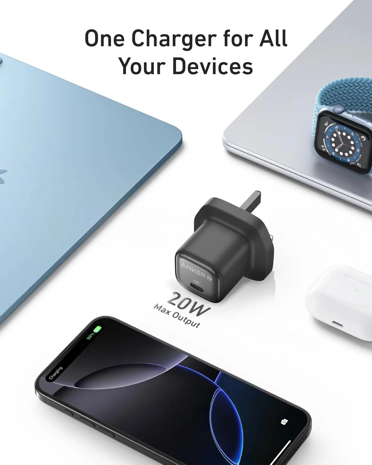 Anker Zolo 20W USB-C GaN PD 3.0 Charger – White