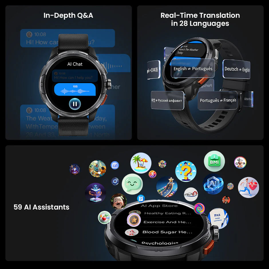 Haylou Solar Ultra GPS Tracking Smart Watch AI Edition – Black