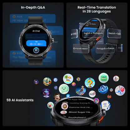 Haylou Solar Ultra GPS Tracking Smart Watch AI Edition – Black