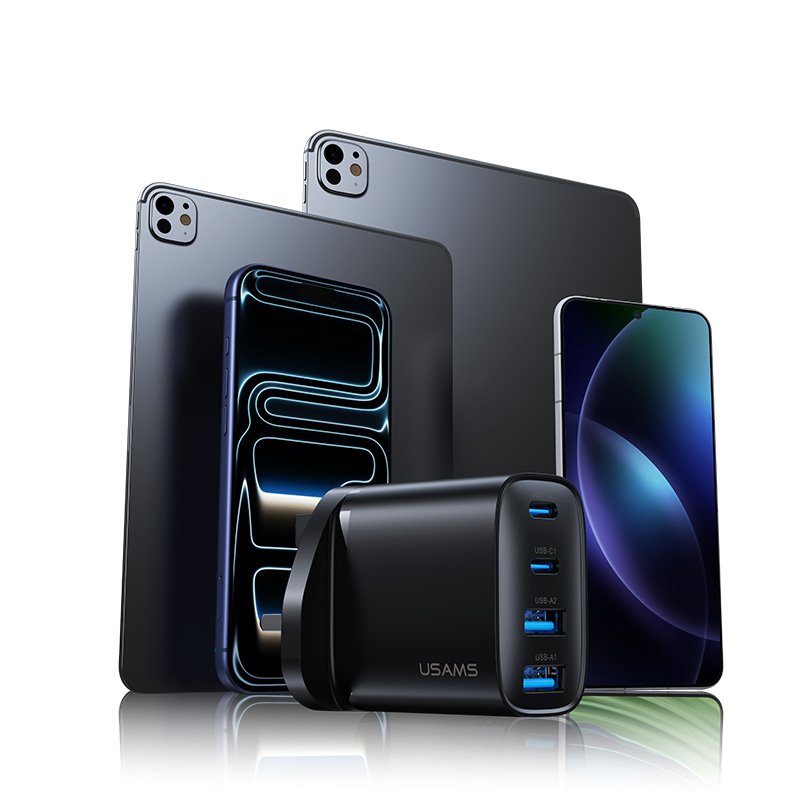 USAMS 40W 4-Port GaN Fast Charger (UK)