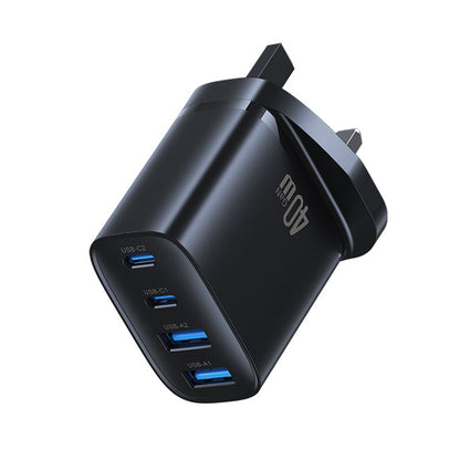 USAMS 40W 4-Port GaN Fast Charger (UK)