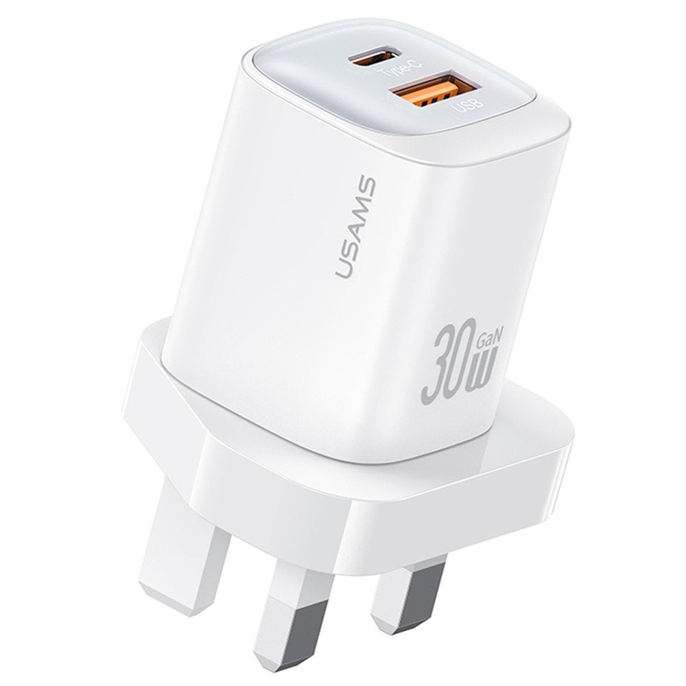 USAMS 30W A+C GAN Dual Ports GaN Fast Charger (UK) – HC Series