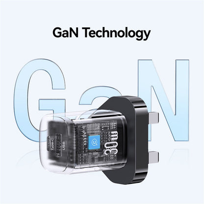 USAMS 30W A+C GAN Dual Ports GaN Fast Charger (UK) – HC Series