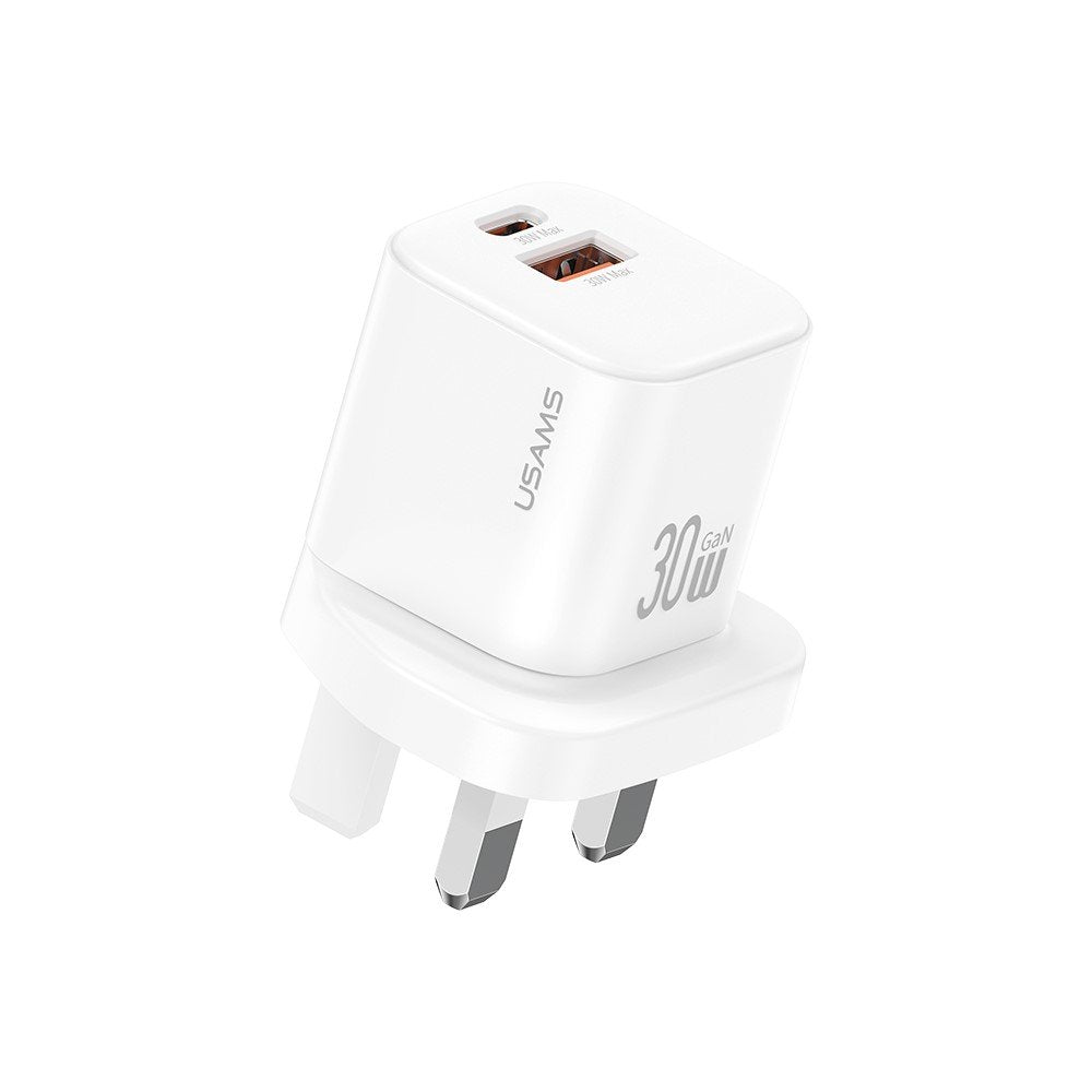 USAMS 30W GaN Mini A+C Dual Ports Fast Charger (UK) – JC Series