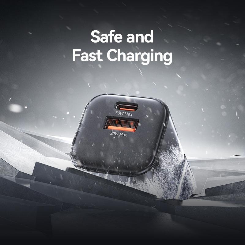USAMS 30W GaN Mini A+C Dual Ports Fast Charger (UK) – JC Series