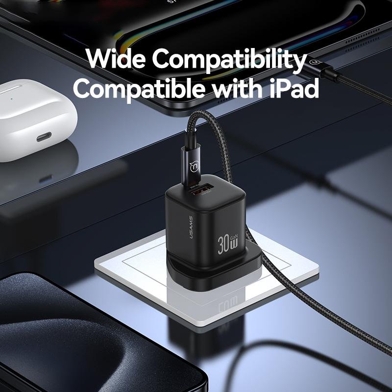 USAMS 30W GaN Mini A+C Dual Ports Fast Charger (UK) – JC Series