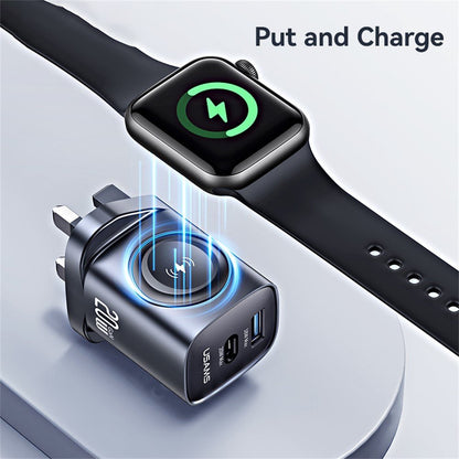 USAMS 20W Multifunctional iWatch Charger With A+C Port