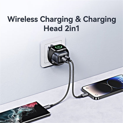 USAMS 20W Multifunctional iWatch Charger With A+C Port