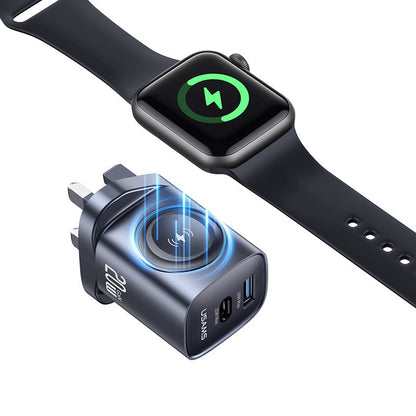 USAMS 20W Multifunctional iWatch Charger With A+C Port