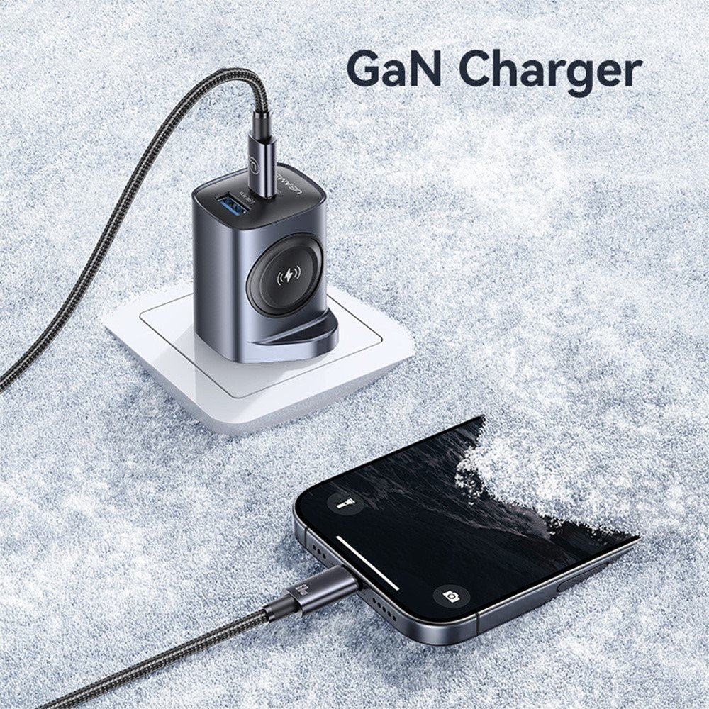 USAMS 20W Multifunctional iWatch Charger With A+C Port