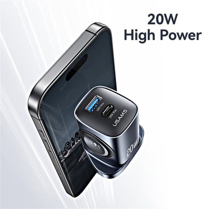 USAMS 20W Multifunctional iWatch Charger With A+C Port