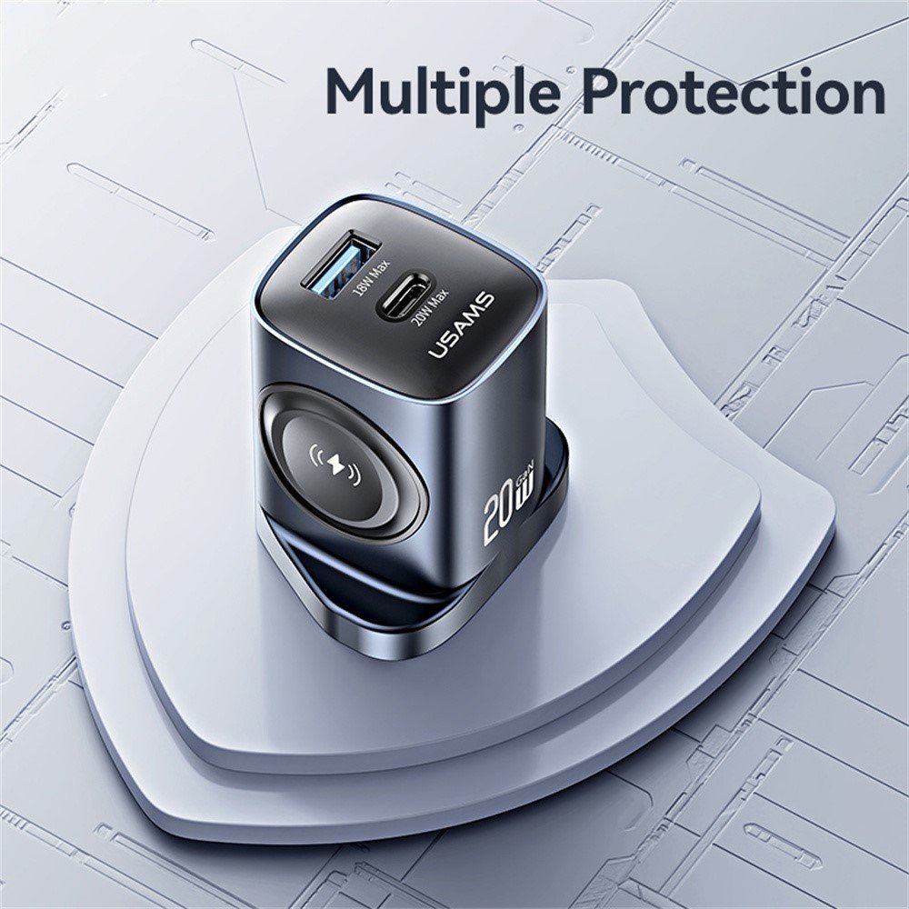 USAMS 20W Multifunctional iWatch Charger With A+C Port