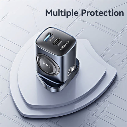 USAMS 20W Multifunctional iWatch Charger With A+C Port