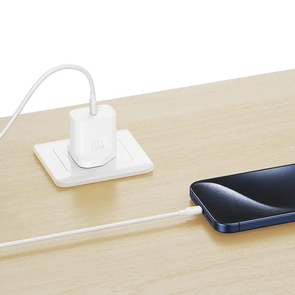 USAMS 20W Fast Charger with 30W Type-C To Lightning 1m Cable – Yi Series OY CC227