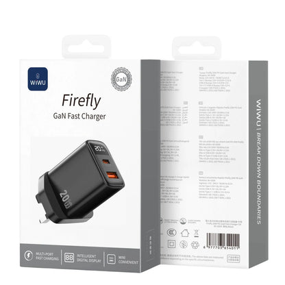 WIWU Firefly 20W PD Gan Dual Port Fast Charger